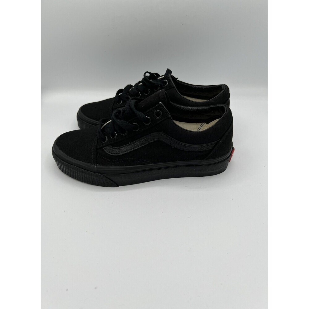 Vans Old Skool Triple Black Low Top Sneakers Womens Size 5 Canvas Shoes - Picture 2 of 8